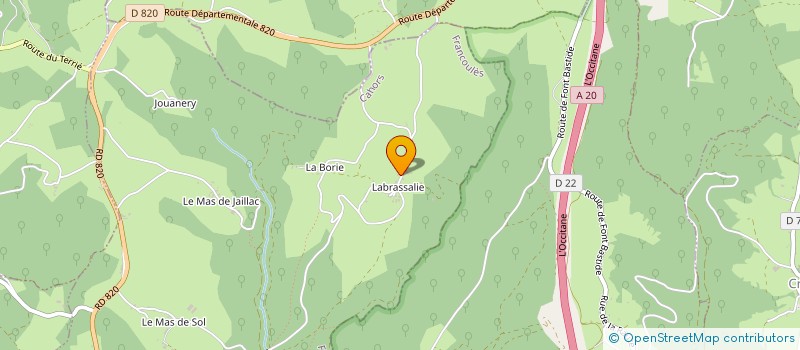 localisation de l'entreprise MONSIEUR CHRISTIAN COUDERC  FRANCOULES