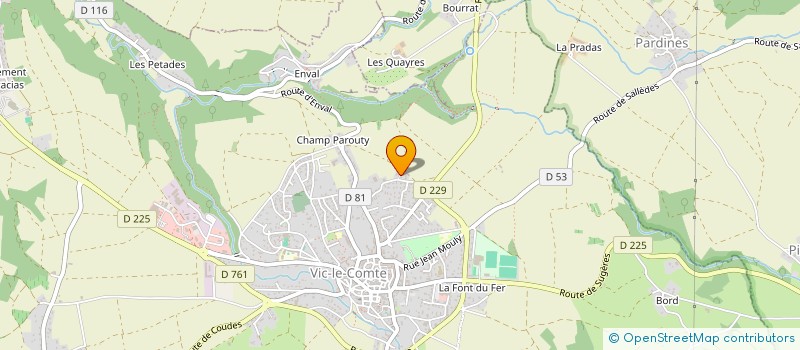 localisation de l'entreprise MONSIEUR CHRISTIAN COUDERT  VIC-LE-COMTE