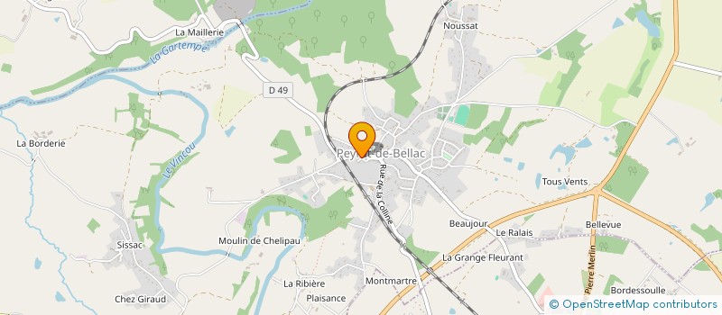 localisation de l'entreprise MONSIEUR CHRISTIAN COURBATERE à PEYRAT-DE-BELLAC
