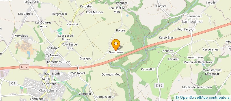 localisation de l'entreprise MONSIEUR CHRISTIAN CRENN  SAINT-URBAIN