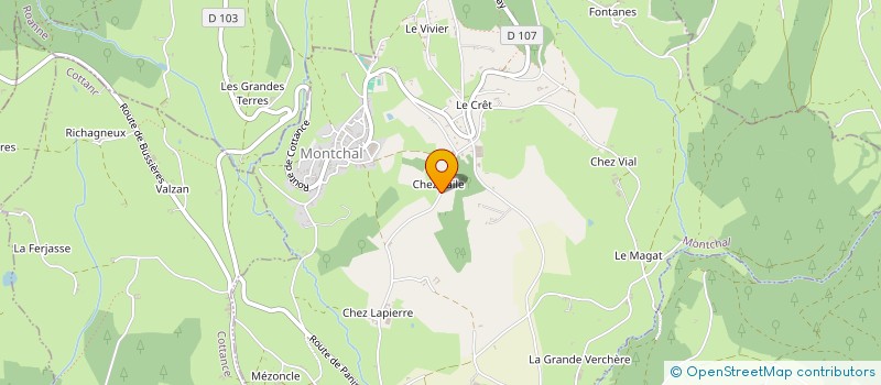 localisation de l'entreprise MONSIEUR CHRISTIAN CUISSARD  MONTCHAL