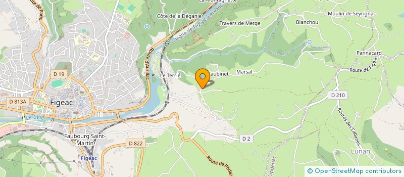 localisation de l'entreprise MONSIEUR CHRISTIAN DAYNAC  FIGEAC