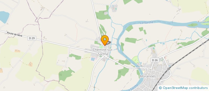 localisation de l'entreprise MONSIEUR CHRISTIAN DE LA MOTTE ANGO DE FLERS  MORANNES SUR SARTHE-DAUMERAY