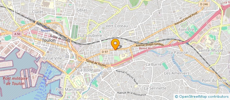 localisation de l'entreprise MONSIEUR CHRISTIAN DE ROVERE  TOULON