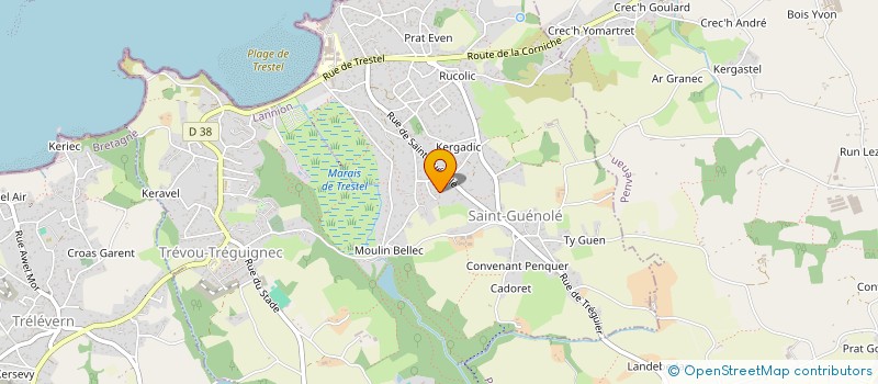 localisation de l'entreprise MONSIEUR CHRISTIAN DEJEAN  TREVOU-TREGUIGNEC