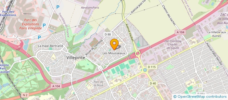 localisation de l'entreprise MONSIEUR CHRISTIAN DELALANDE à VILLEPINTE