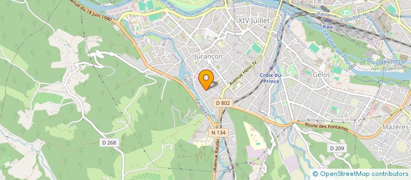 localisation de l'entreprise MONSIEUR CHRISTIAN DELAS  JURANCON