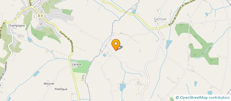 localisation de l'entreprise MONSIEUR CHRISTIAN DELUC  GENSAC