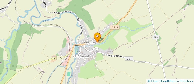 localisation de l'entreprise MONSIEUR CHRISTIAN DENIS  CEINTREY