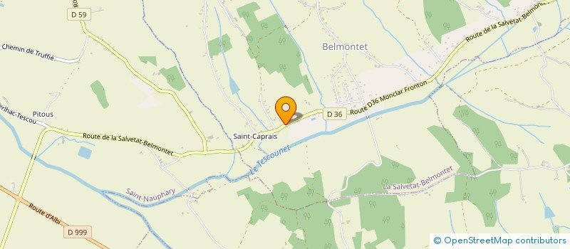 localisation de l'entreprise MONSIEUR CHRISTIAN DOBIGNY  LA SALVETAT-BELMONTET