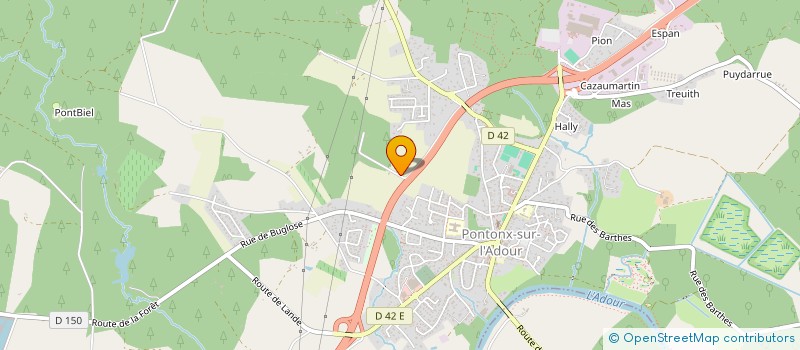 localisation de l'entreprise MONSIEUR CHRISTIAN DOMENGER  PONTONX-SUR-L'ADOUR