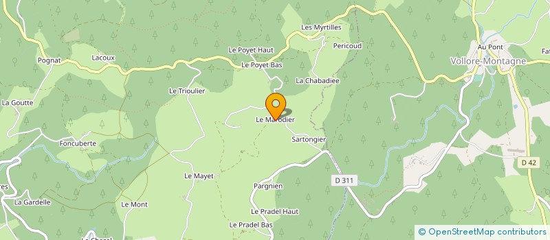 localisation de l'entreprise MONSIEUR CHRISTIAN DUBOST à VOLLORE-VILLE