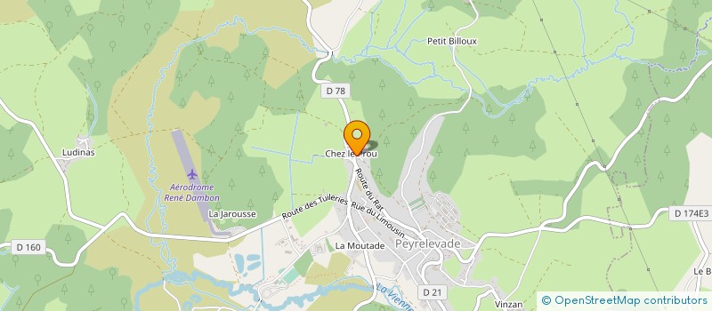 localisation de l'entreprise MONSIEUR CHRISTIAN DULAURAND  PEYRELEVADE