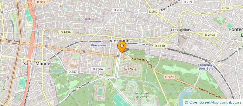 localisation de l'entreprise MONSIEUR CHRISTIAN DUPOUY à VINCENNES