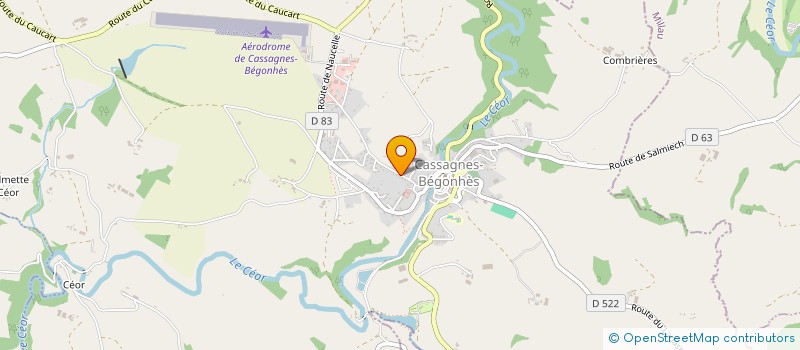localisation de l'entreprise MONSIEUR CHRISTIAN DURAND à CASSAGNES-BEGONHES