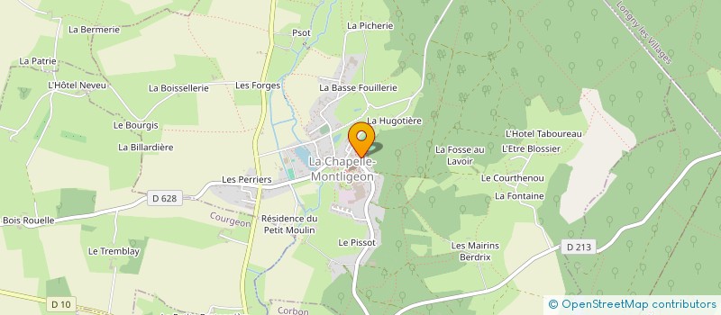 localisation de l'entreprise MONSIEUR CHRISTIAN DUTEIL à LA CHAPELLE-MONTLIGEON