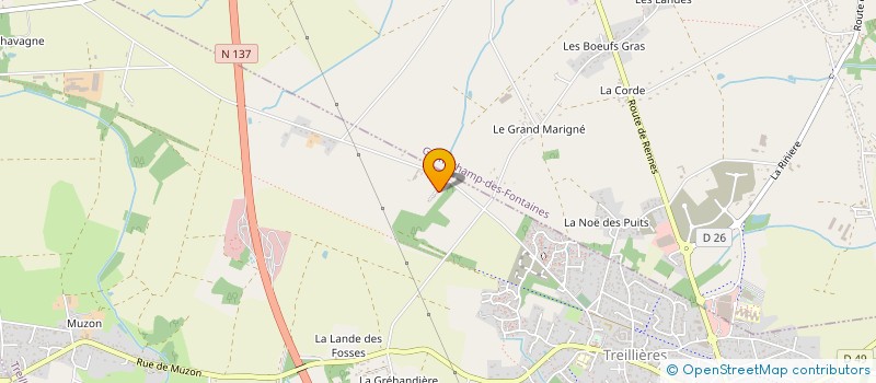 localisation de l'entreprise MONSIEUR CHRISTIAN ESNAULT à TREILLIERES
