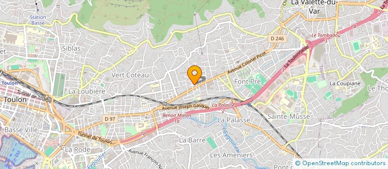 localisation de l'entreprise MONSIEUR CHRISTIAN EYMERY  TOULON