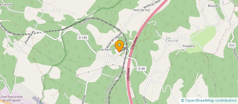 localisation de l'entreprise MONSIEUR CHRISTIAN FABRE  CIEURAC