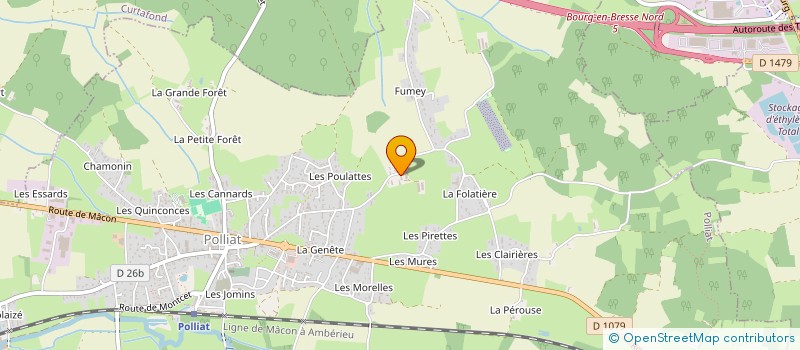 localisation de l'entreprise MONSIEUR CHRISTIAN FABRE à POLLIAT
