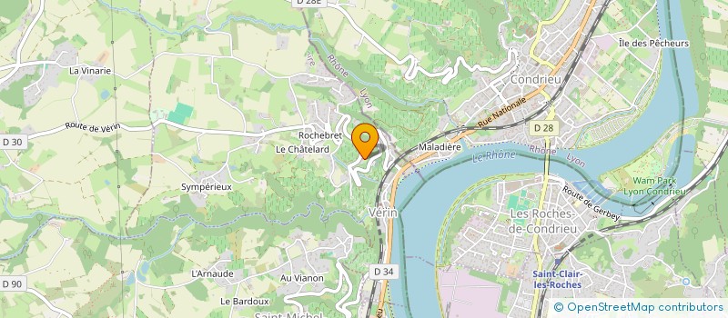 localisation de l'entreprise MONSIEUR CHRISTIAN FACCHIN  VERIN