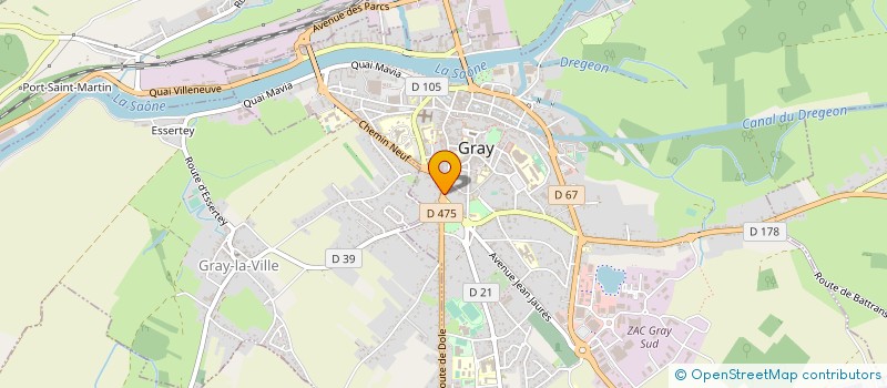 localisation de l'entreprise MONSIEUR CHRISTIAN FAHY à GRAY