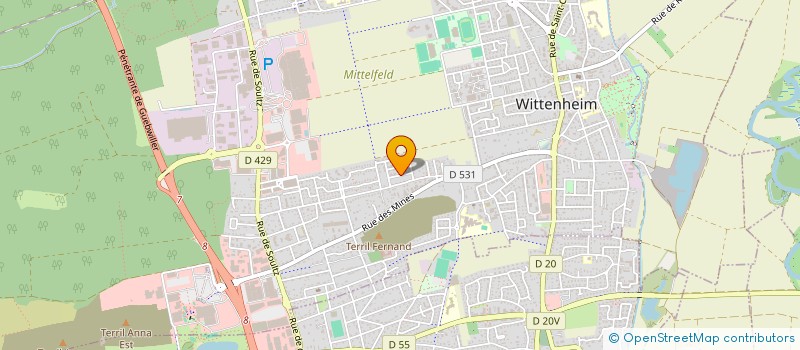 localisation de l'entreprise MONSIEUR CHRISTIAN FAIVRE  WITTENHEIM