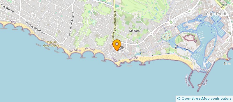 localisation de l'entreprise MONSIEUR CHRISTIAN FAURIAT  AGDE