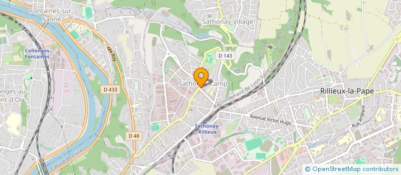 localisation de l'entreprise MONSIEUR CHRISTIAN FAVRE PETIT MERMET  SATHONAY-CAMP