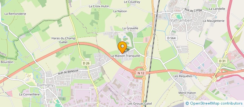 localisation de l'entreprise MONSIEUR CHRISTIAN FEROUELLE à DAMIGNY