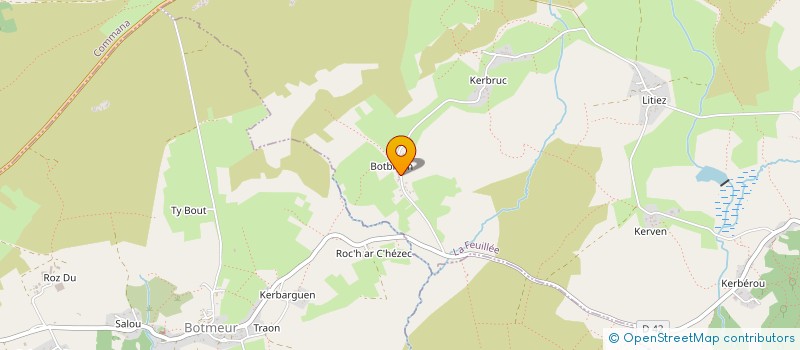 localisation de l'entreprise MONSIEUR CHRISTIAN FLOC'H  LA FEUILLEE