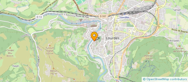 localisation de l'entreprise MONSIEUR CHRISTIAN FOLLIOT  LOURDES