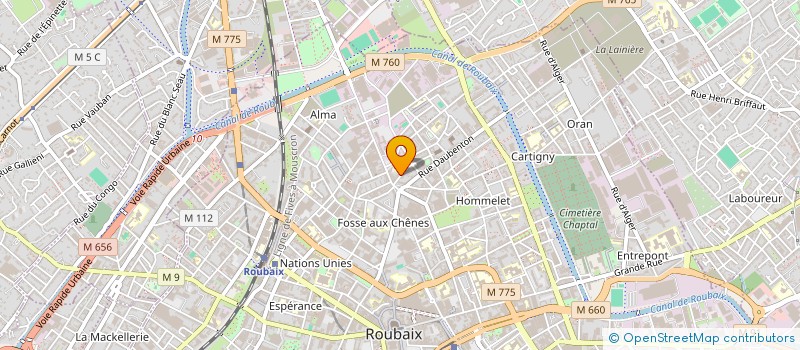 localisation de l'entreprise MONSIEUR CHRISTIAN FOSTIER à ROUBAIX