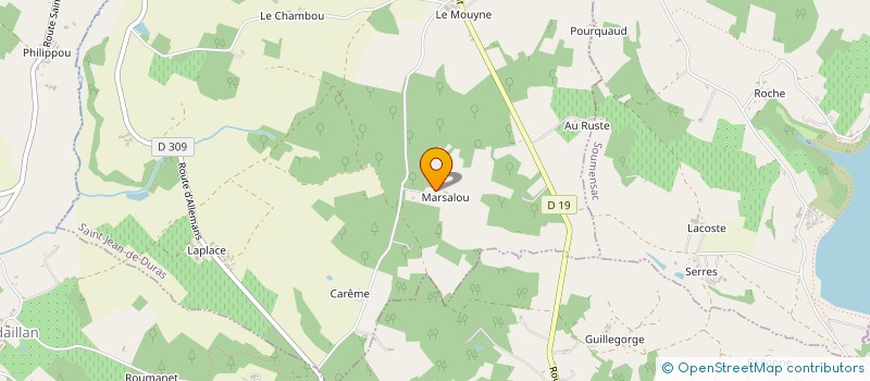 localisation de l'entreprise MONSIEUR CHRISTIAN FRAMARIN  SAINT-JEAN-DE-DURAS