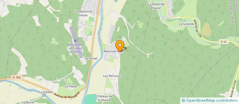 localisation de l'entreprise MONSIEUR CHRISTIAN FREDOUT à CONDAT-SUR-VEZERE