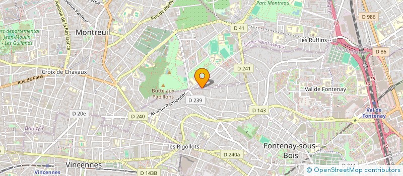 localisation de l'entreprise MONSIEUR CHRISTIAN GAILLARD à MONTREUIL
