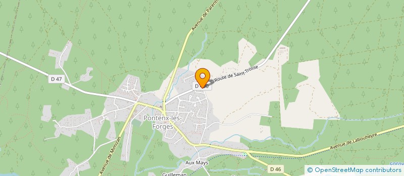 localisation de l'entreprise MONSIEUR CHRISTIAN GAILLOURDET  PONTENX-LES-FORGES