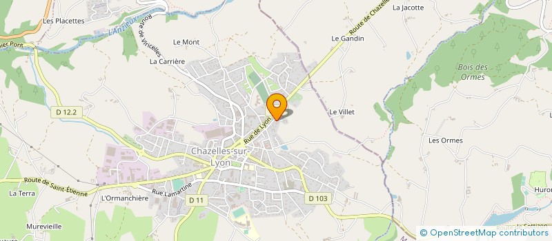 localisation de l'entreprise MONSIEUR CHRISTIAN GALLAND  CHAZELLES-SUR-LYON