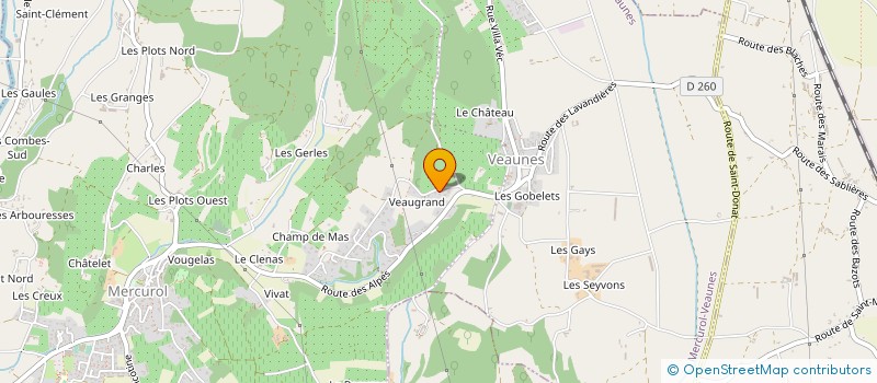 localisation de l'entreprise MONSIEUR CHRISTIAN GAY à MERCUROL-VEAUNES