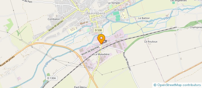 localisation de l'entreprise MONSIEUR CHRISTIAN GEAUD à BEAUREPAIRE