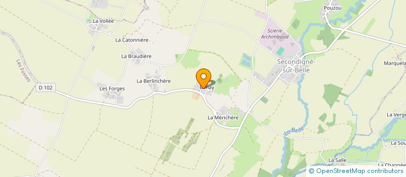 localisation de l'entreprise MONSIEUR CHRISTIAN GENDET  SECONDIGNE-SUR-BELLE