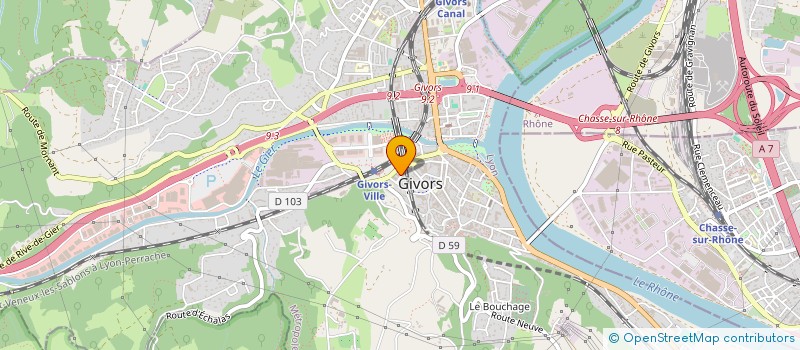 localisation de l'entreprise MONSIEUR CHRISTIAN GERFANION à GIVORS