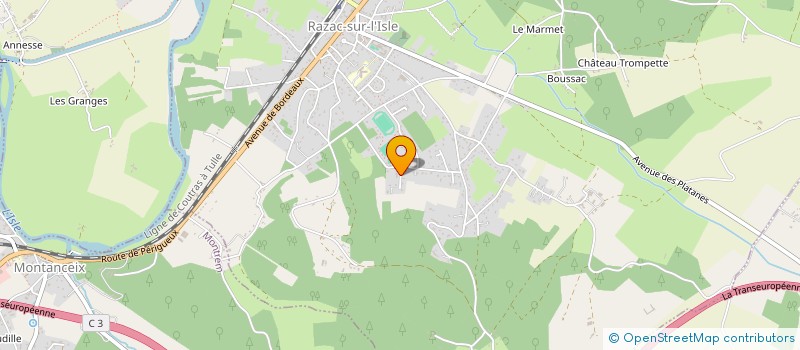 localisation de l'entreprise MONSIEUR CHRISTIAN GIRAUD  RAZAC-SUR-L'ISLE