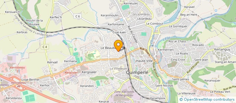 localisation de l'entreprise MONSIEUR CHRISTIAN GLOANEC  QUIMPERLE