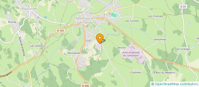 localisation de l'entreprise MONSIEUR CHRISTIAN GLOECKLER  MONTFAUCON-EN-VELAY