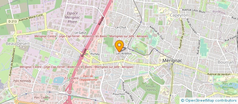 localisation de l'entreprise MONSIEUR CHRISTIAN GONDOLFF à MERIGNAC
