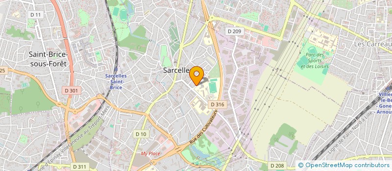 localisation de l'entreprise MONSIEUR CHRISTIAN GOSSE à SARCELLES