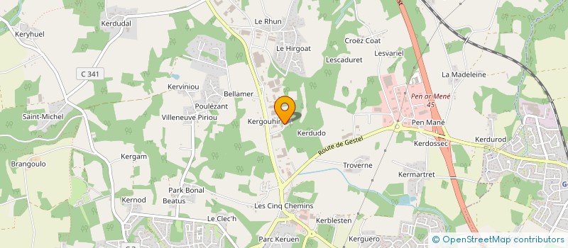 localisation de l'entreprise MONSIEUR CHRISTIAN GOUELLO à GUIDEL