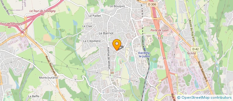 localisation de l'entreprise MONSIEUR CHRISTIAN GOUILLAT à DARDILLY