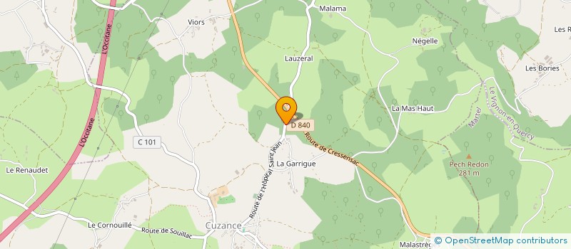 localisation de l'entreprise MONSIEUR CHRISTIAN GOURSAT à CRESSENSAC-SARRAZAC